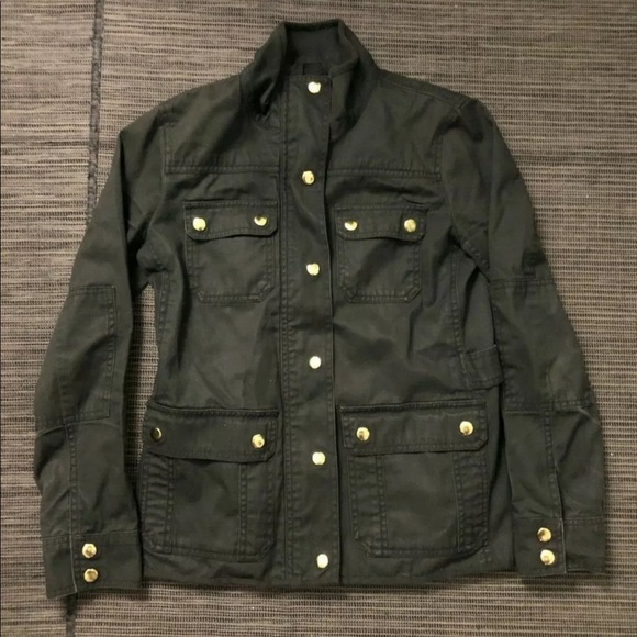 J. Crew Relaxed Boyfriend Downtown Field Jacket - Mossy Brown - XS Petite - Picture 1 of 6